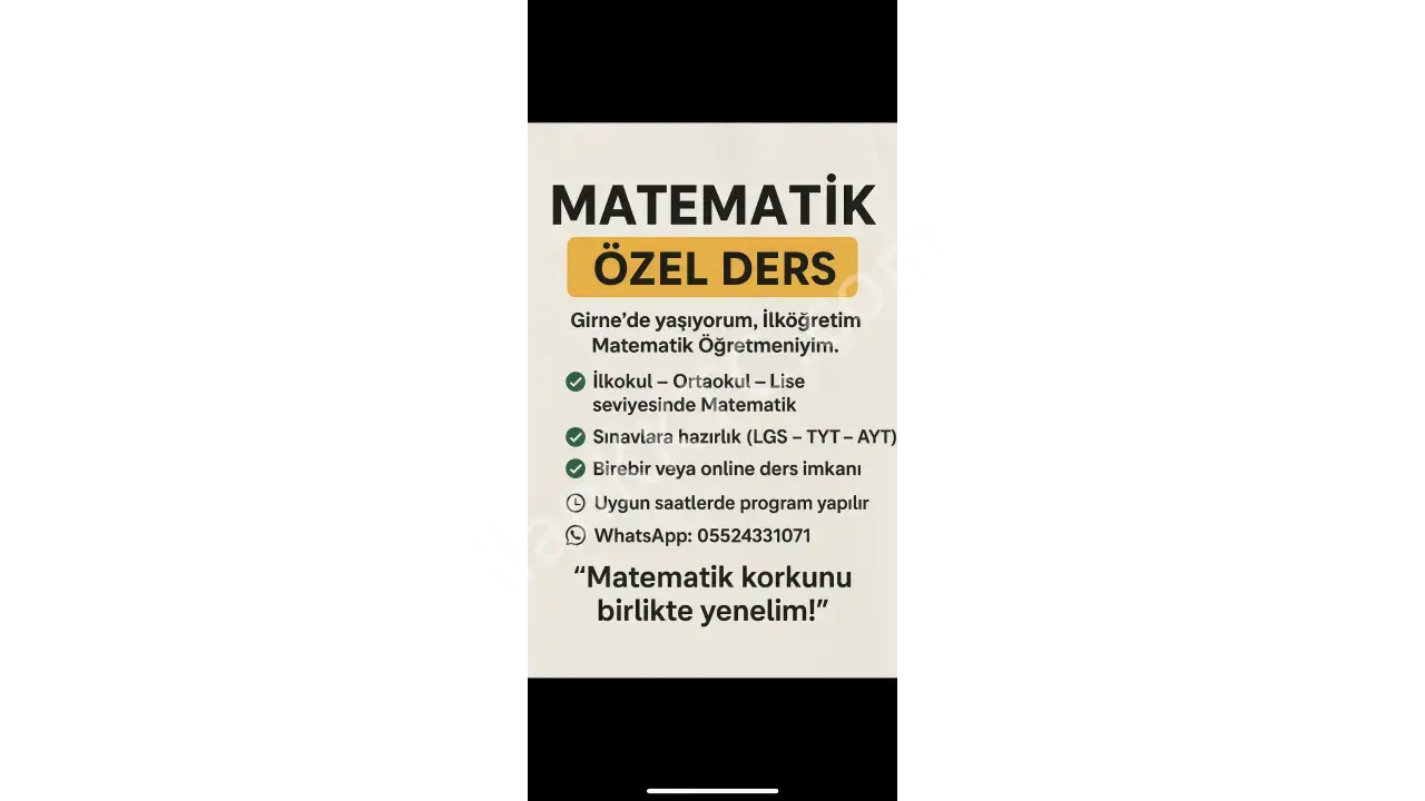 Matematik Özel Ders