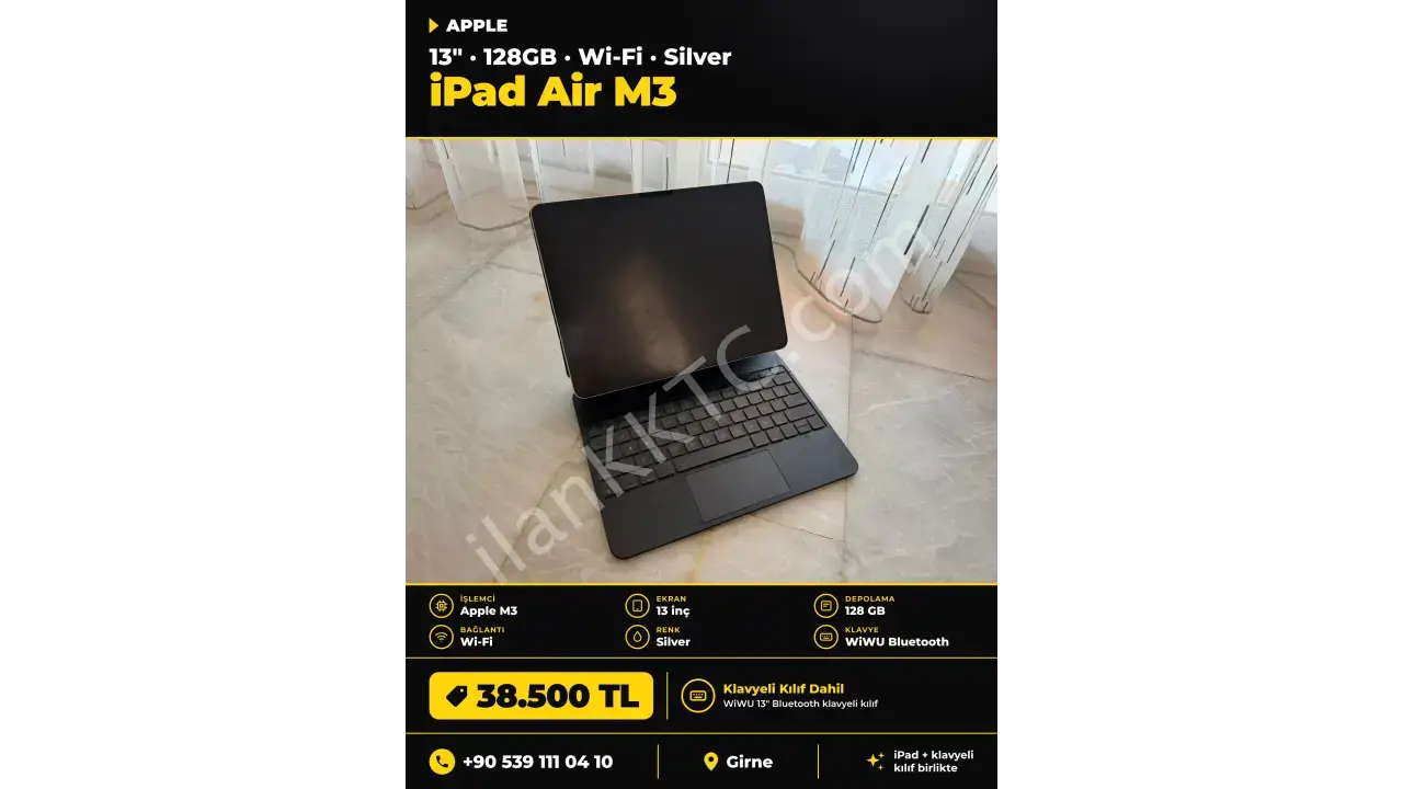 İPAD AİR M3 13İNÇ 128GB WİFİ SİLVER