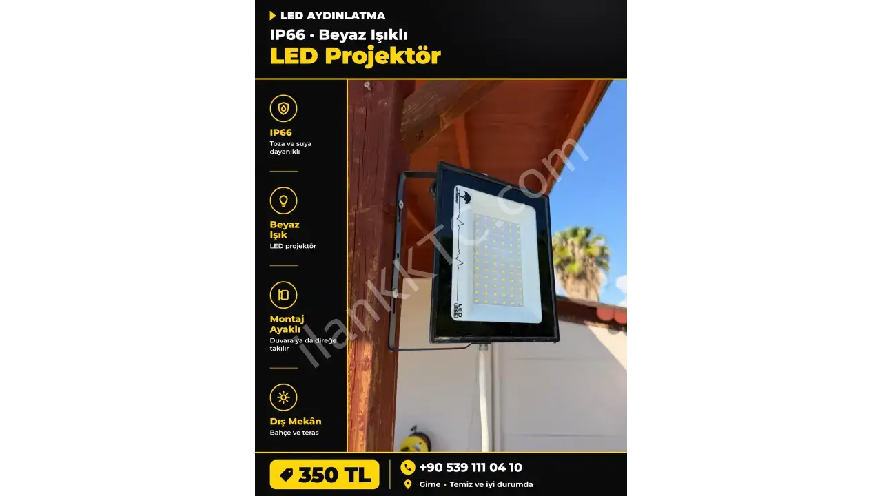 IP66 LED BEYAZ IŞIKLI PROJEKTÖR