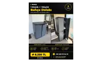 1 ADET KÜÇÜK 1 ADET BÜYÜK BAHÇE DOLABI - GENİŞ DEPOLAMA