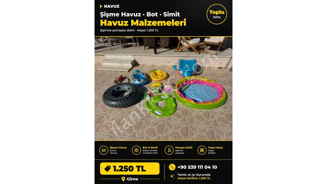 HAVUZ MALZEMELERİ // TOPLU FİYAT