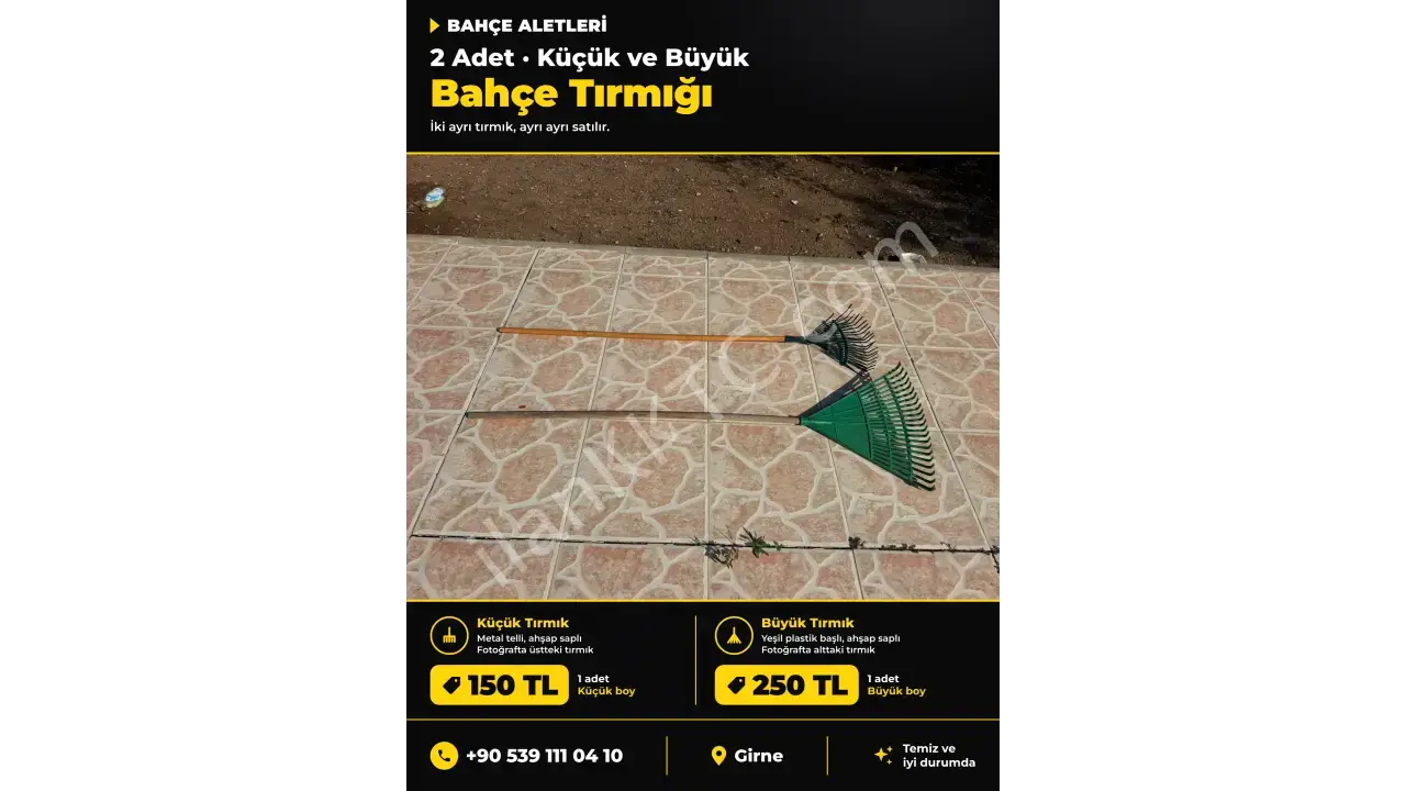 2 ADET TIRMIK KÜÇÜK / BÜYÜK