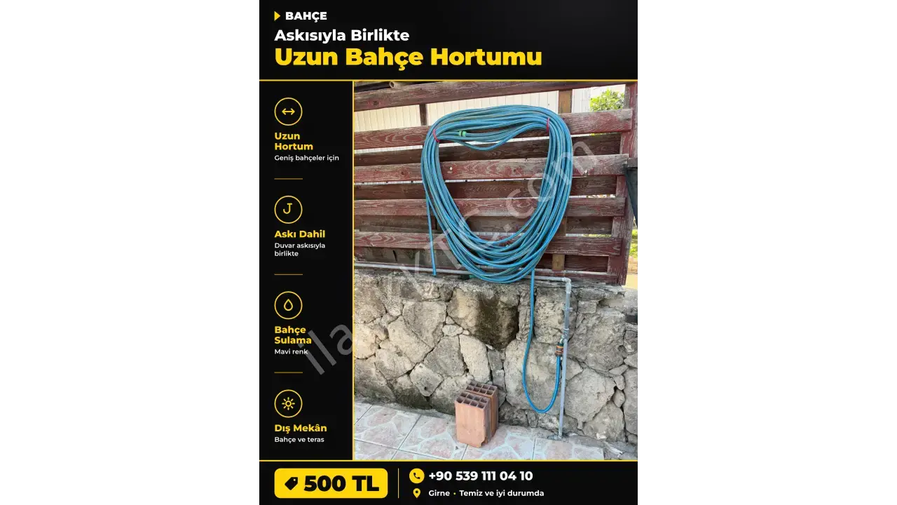 UZUN BAHÇE HORTUMU + ASKISI