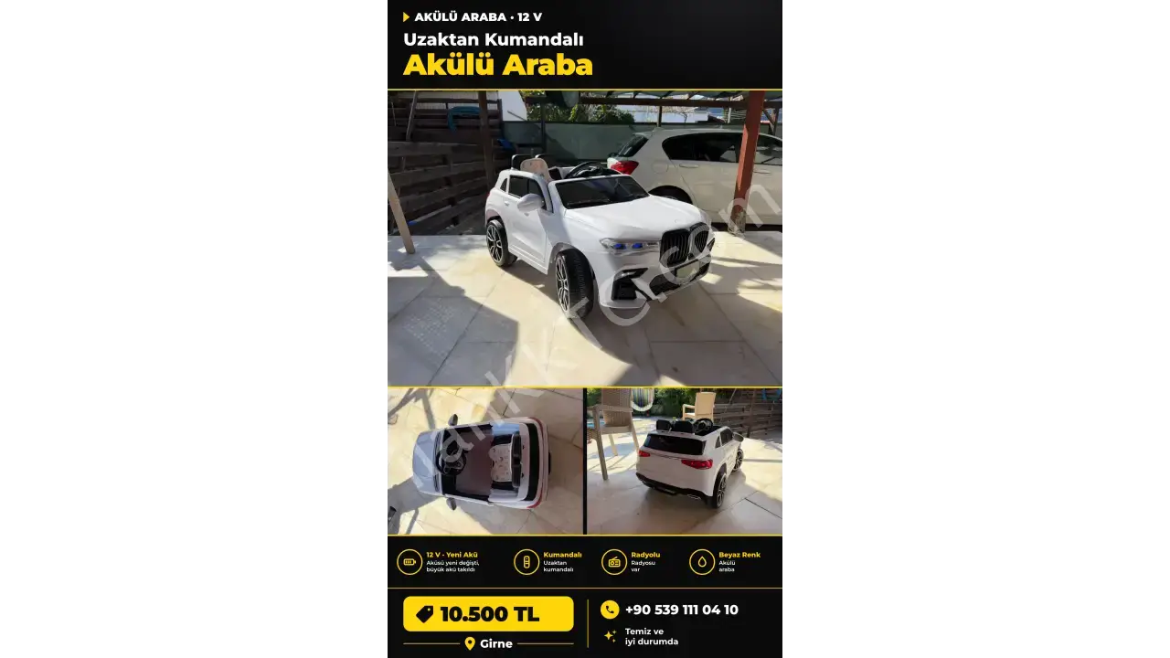 Uzaktan Kumandalı Akülü Araba / Beyaz 12 V - BMW X7