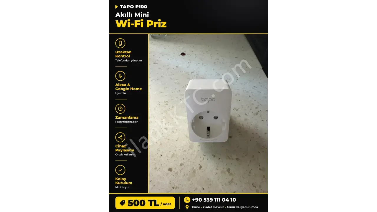 Tapo P100 | Akıllı Mini Wi-Fi Priz | Uzaktan Kontrol | Alexa ve Google Home Uyumlu | Cihaz Paylaşımı | Zamanlama Özellik