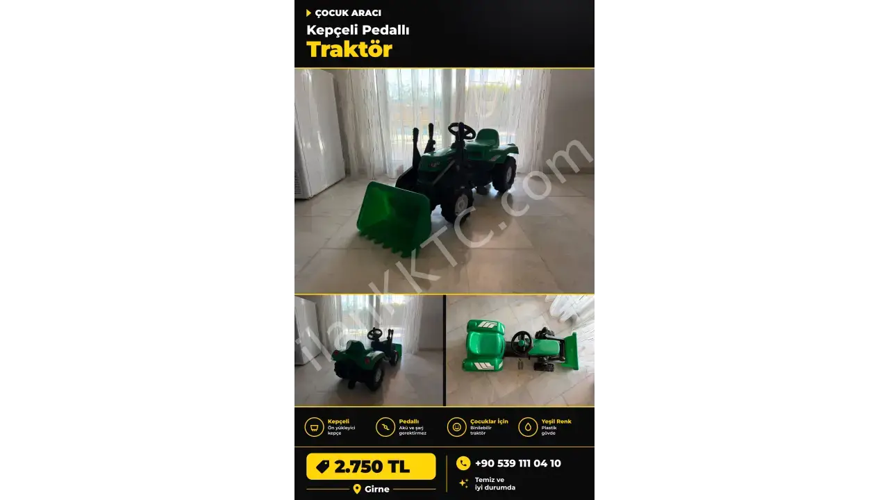 Kepçeli Pedallı Traktör