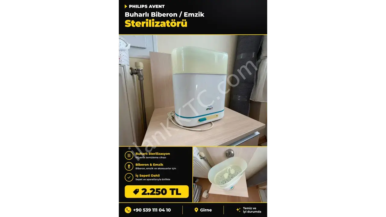 Philips Avent Buharlı Biberon/Emzik Hijyenik Temizleme Cihazı